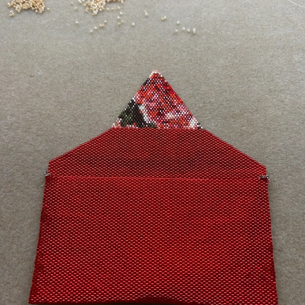Red Beaded Pouch - Picture 3 of 8